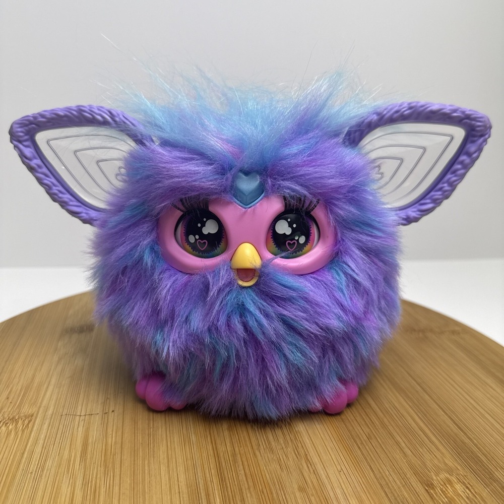 Hasbro Furby 2023‎ Interactive Purple And Blue Talks Ears Move/Light Up- Tested